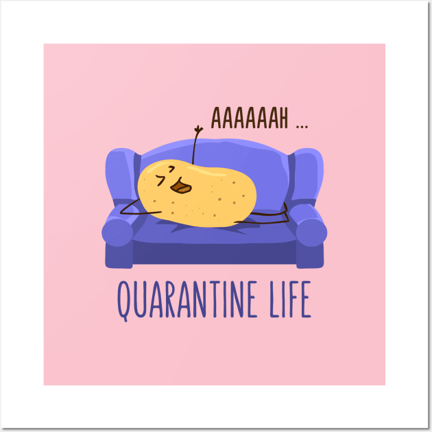 Quarantine Potato Queen Wall Art by AnishaCreations